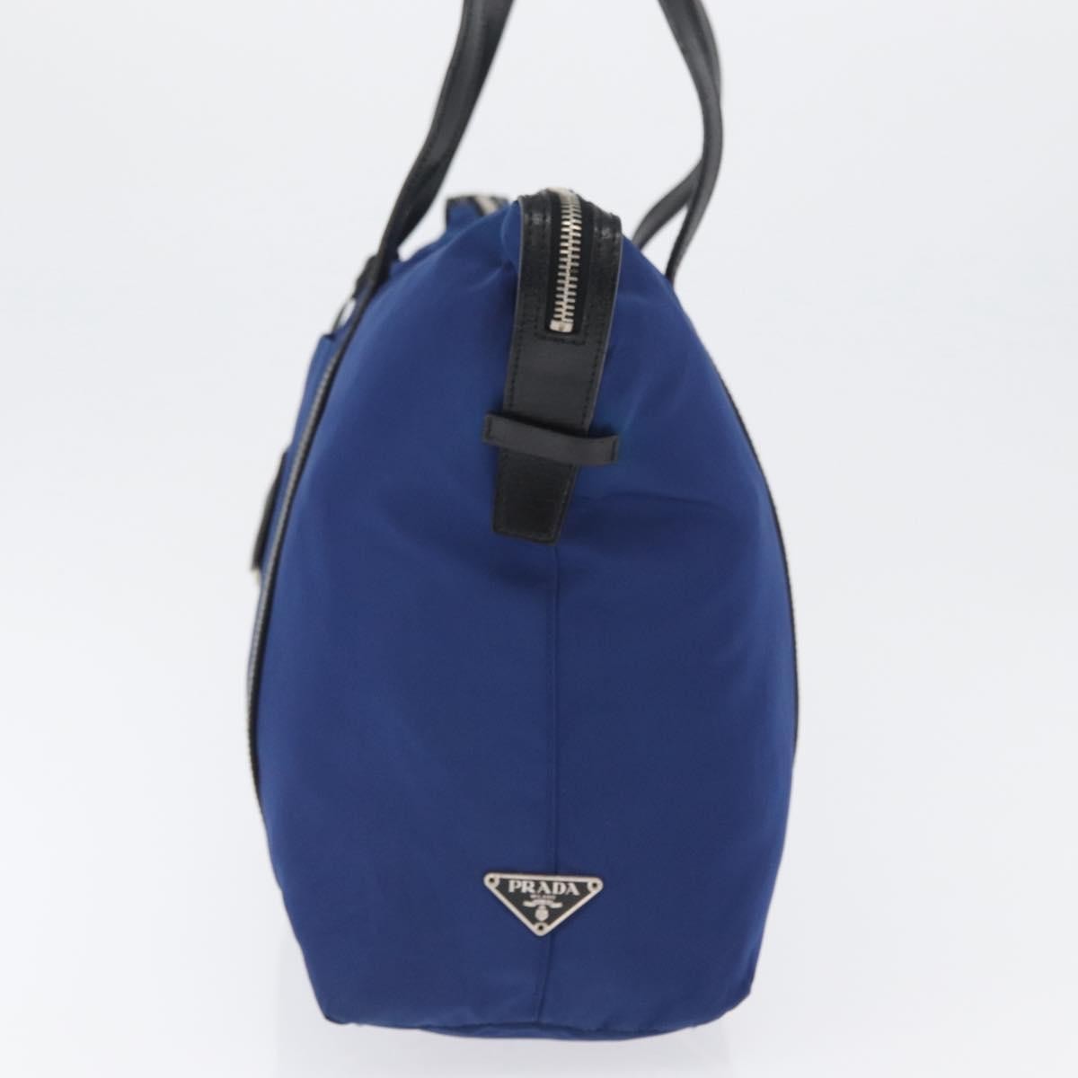 Prada Vintage Tote Tessuto Blue Nylon Tote Bag Bag (Pre-Owned)