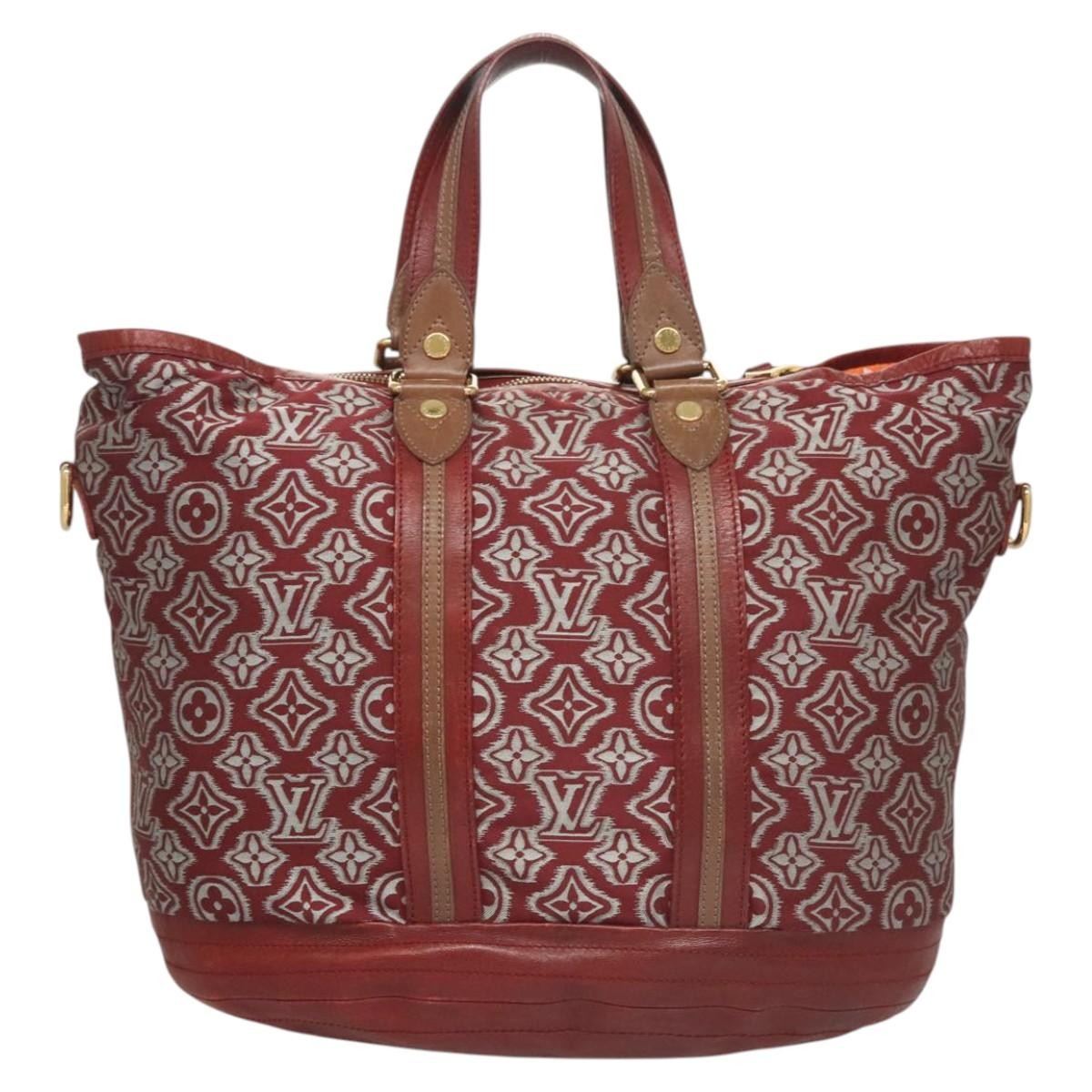 Louis Vuitton Aviator Limited Edition Monogram Jacquard Burgundy Canvas Handbag (Pre-Owned)