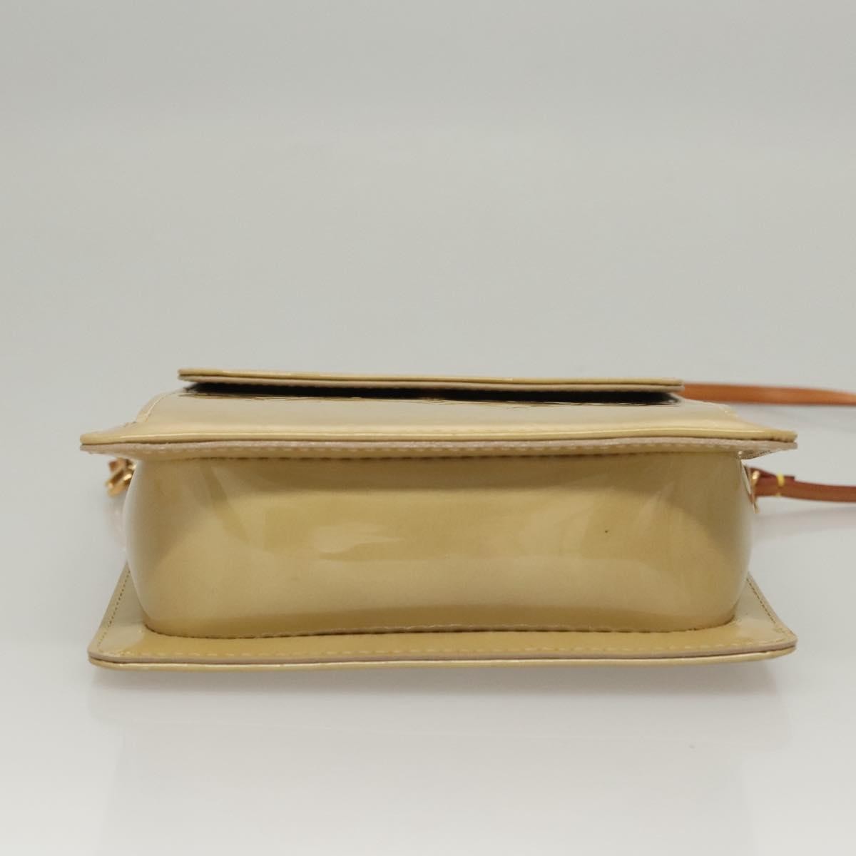 Louis Vuitton Mott Monogram Vernis Beige Patent_Leather Clutche & Pouche Bag (Pre-Owned)