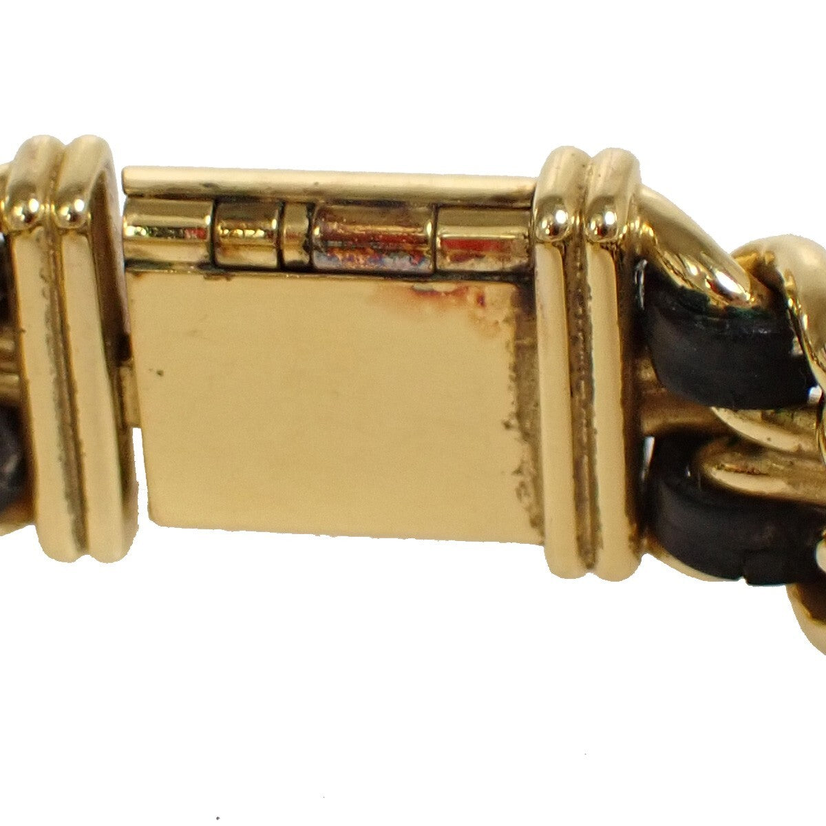 Chanel Premiere Rock Quartz Plated Metal And Leather Watch (Pre-Owned)