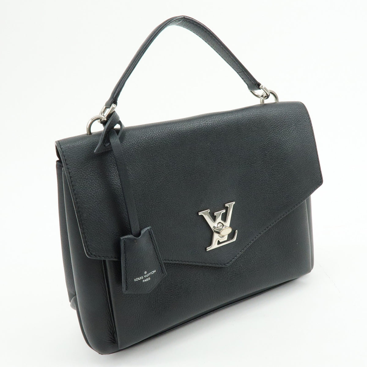 Louis Vuitton Lockme Ever Leather Black Leather Handbag (Pre-Owned)