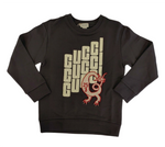Gucci Boys Black Cotton Logo Print Dragon Patch Sweatshirt 10 XS