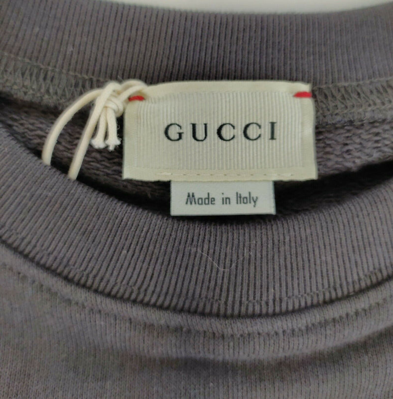 Gucci Boys Black Cotton Logo Print Dragon Patch Sweatshirt 10 XS