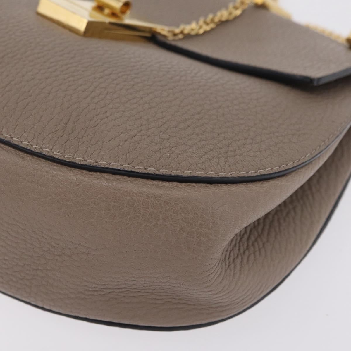 Chloe Drew Leather Beige Leather Crossbody Bag Bag (Pre-Owned)