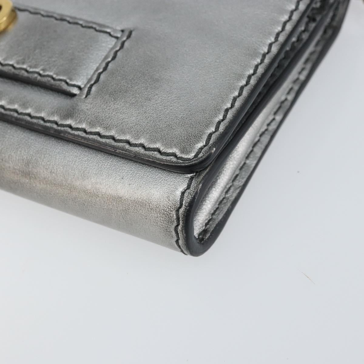 Christian Dior J'adior Croisiere Chain Leather Silver Leather Clutche & Pouche Bag (Pre-Owned)