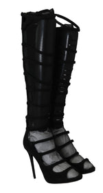 Dolce & Gabbana Elegance Redefined: Chic Knee-High Stiletto Women's Boots