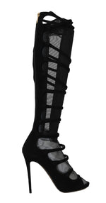 Dolce & Gabbana Elegance Redefined: Chic Knee-High Stiletto Women's Boots