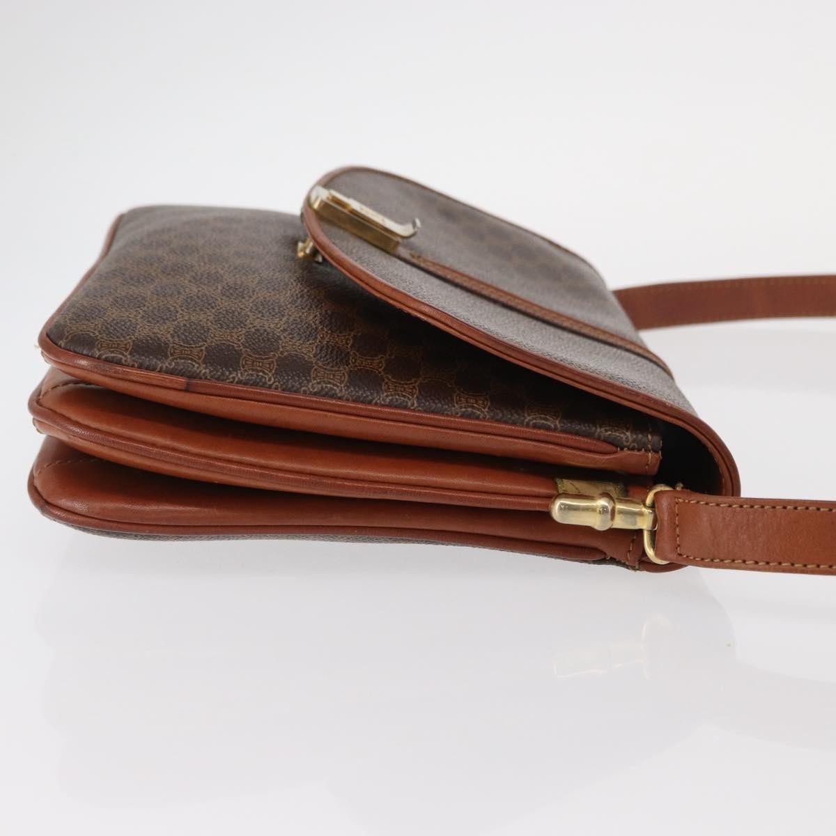 Celine Vintage Canvas Brown Canvas Shoulder Bag Bag (Pre-Owned)