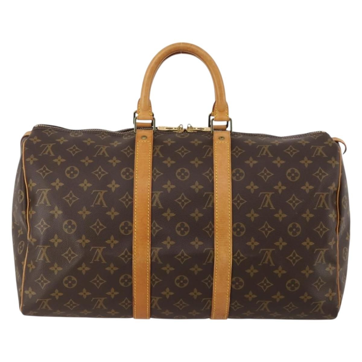 Louis Vuitton Keepall Monogram Canvas Brown Canvas Travel Bag Bag (Pre-Owned)