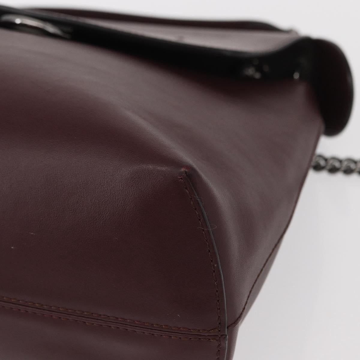 Fendi Back To School Leather Burgundy Leather Backpack Bag (Pre-Owned)