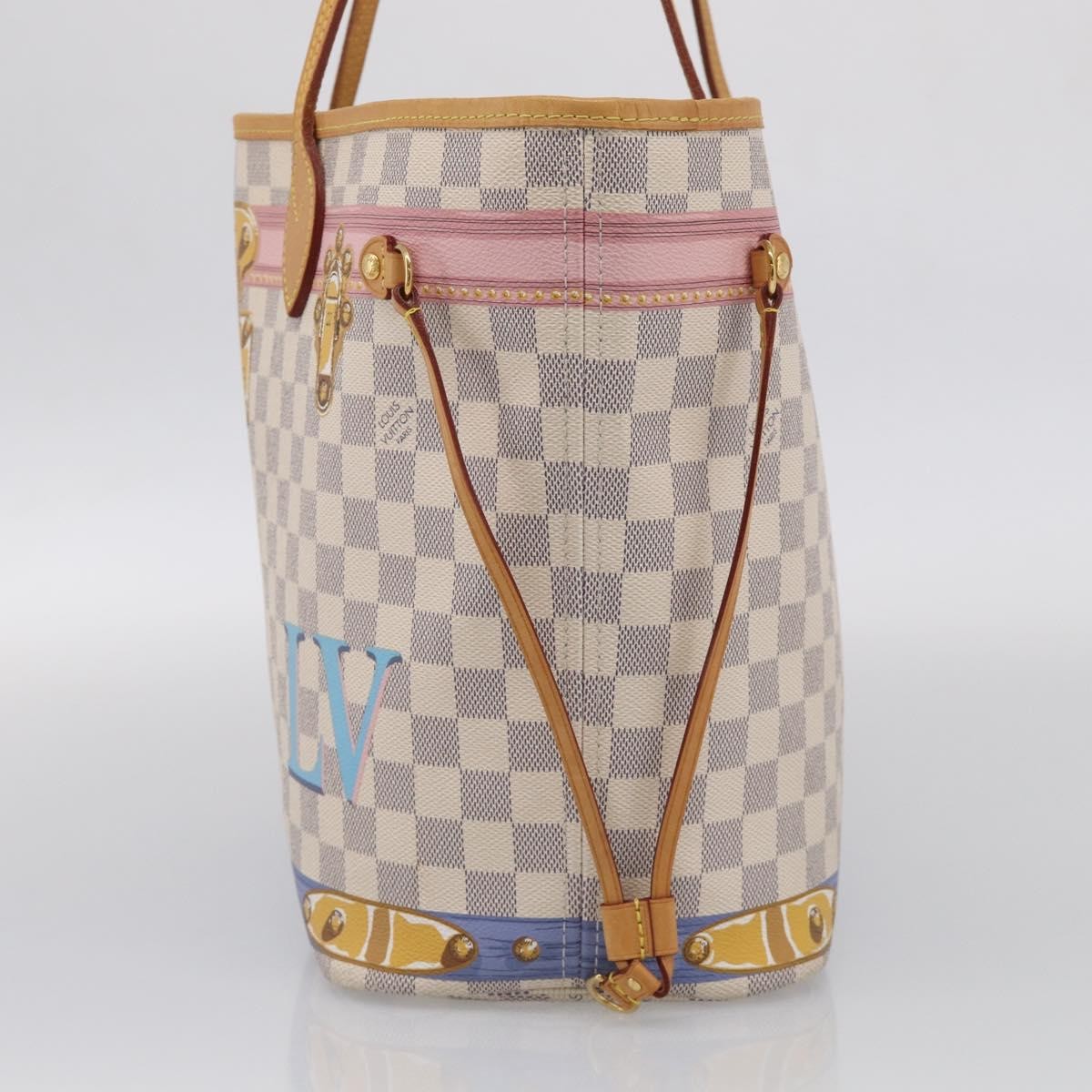 Louis Vuitton Neverfull Nm Limited Edition Damier Summer Trunks Multicolour Canvas Tote Bag Bag (Pre-Owned)