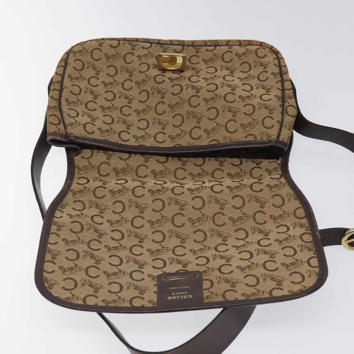 Celine C Sulky Canvas Brown Canvas Shoulder Bag Bag (Pre-Owned)