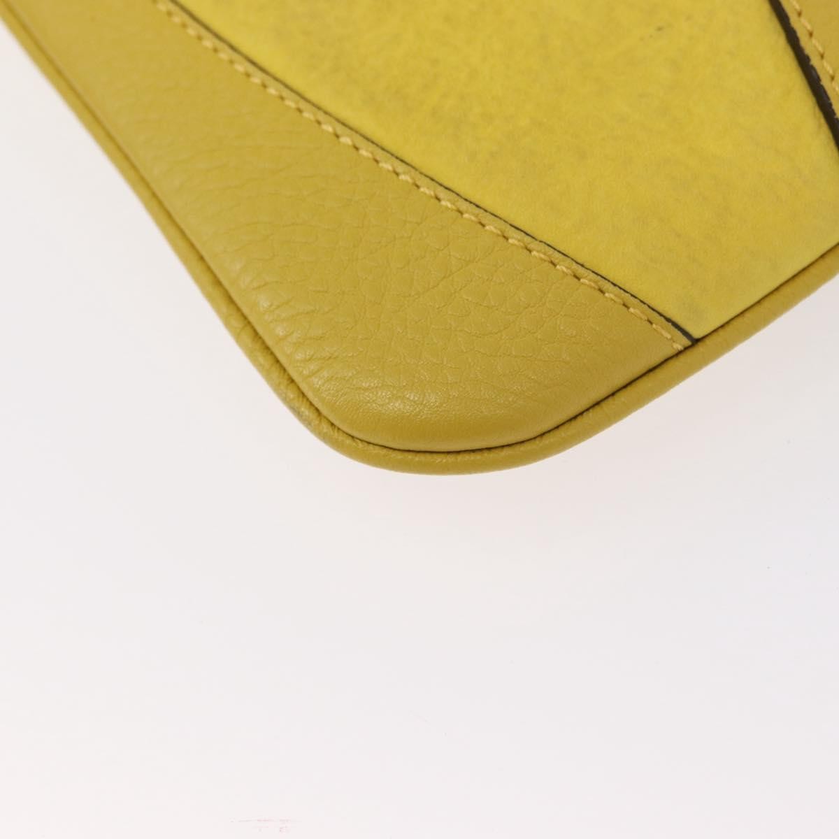 Burberry Vintage Leather Yellow Leather Shoulder Bag Bag (Pre-Owned)