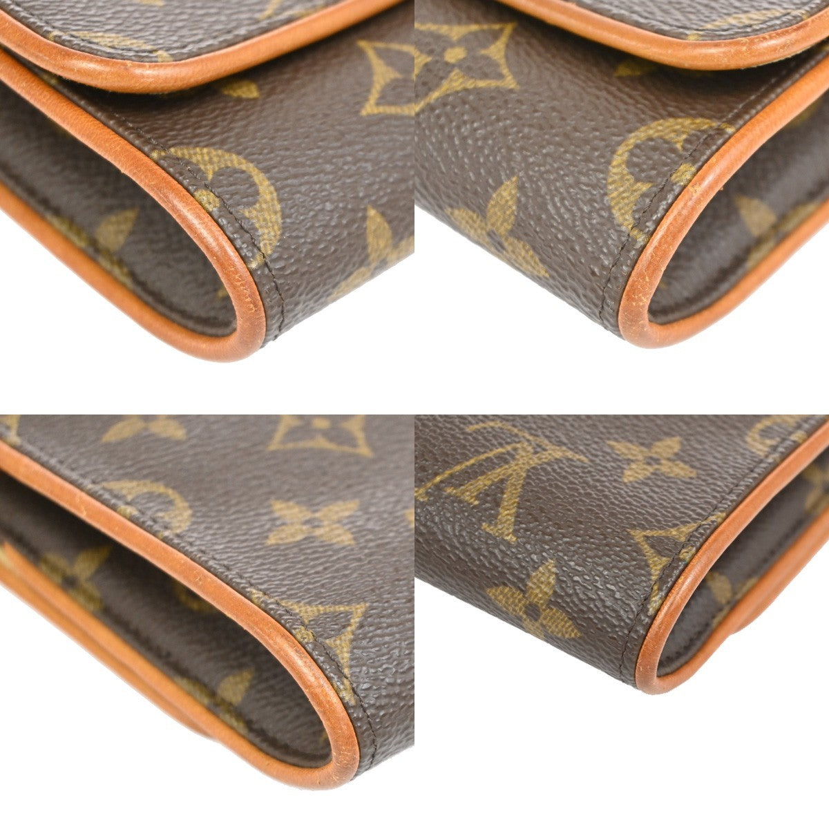 Louis Vuitton Twin Monogram Brown Canvas Clutche & Pouche Bag (Pre-Owned)