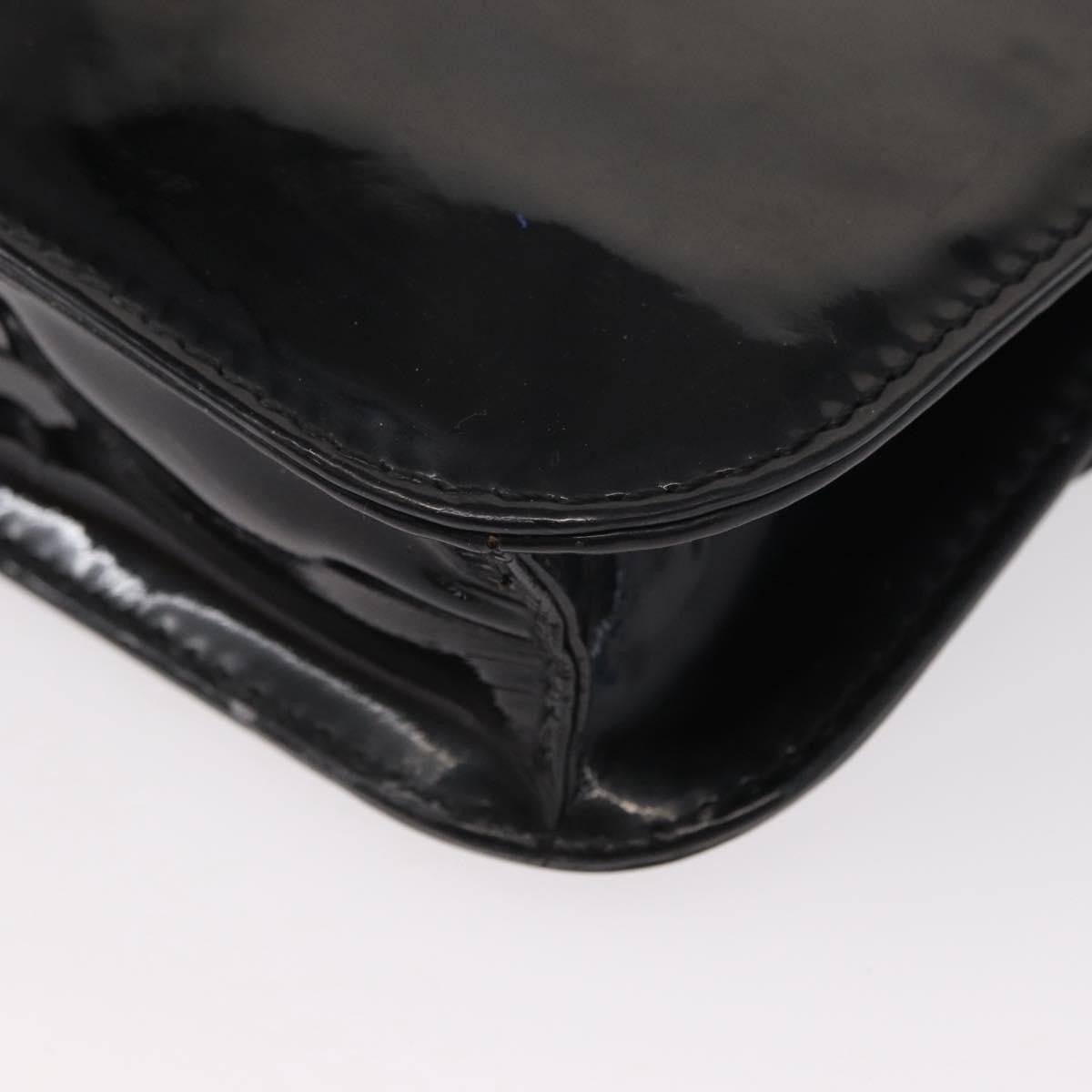 Valentino Garavani Glam Lock Patent Black Patent_Leather Shoulder Bag Bag (Pre-Owned)