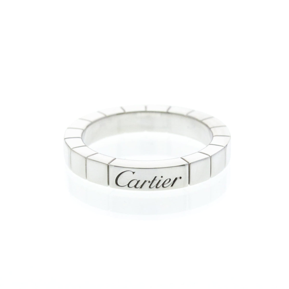Cartier Lanieres Platinum Silver Platinum Ring Jewelry (Pre-Owned)