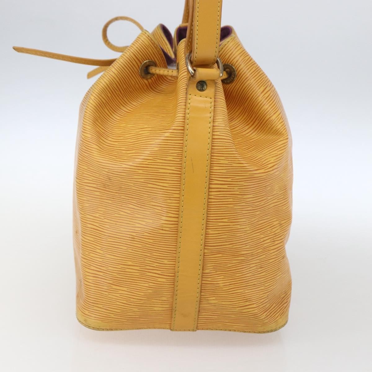 Louis Vuitton Petit Noe Monogram Canvas Yellow Leather Shoulder Bag Bag (Pre-Owned)
