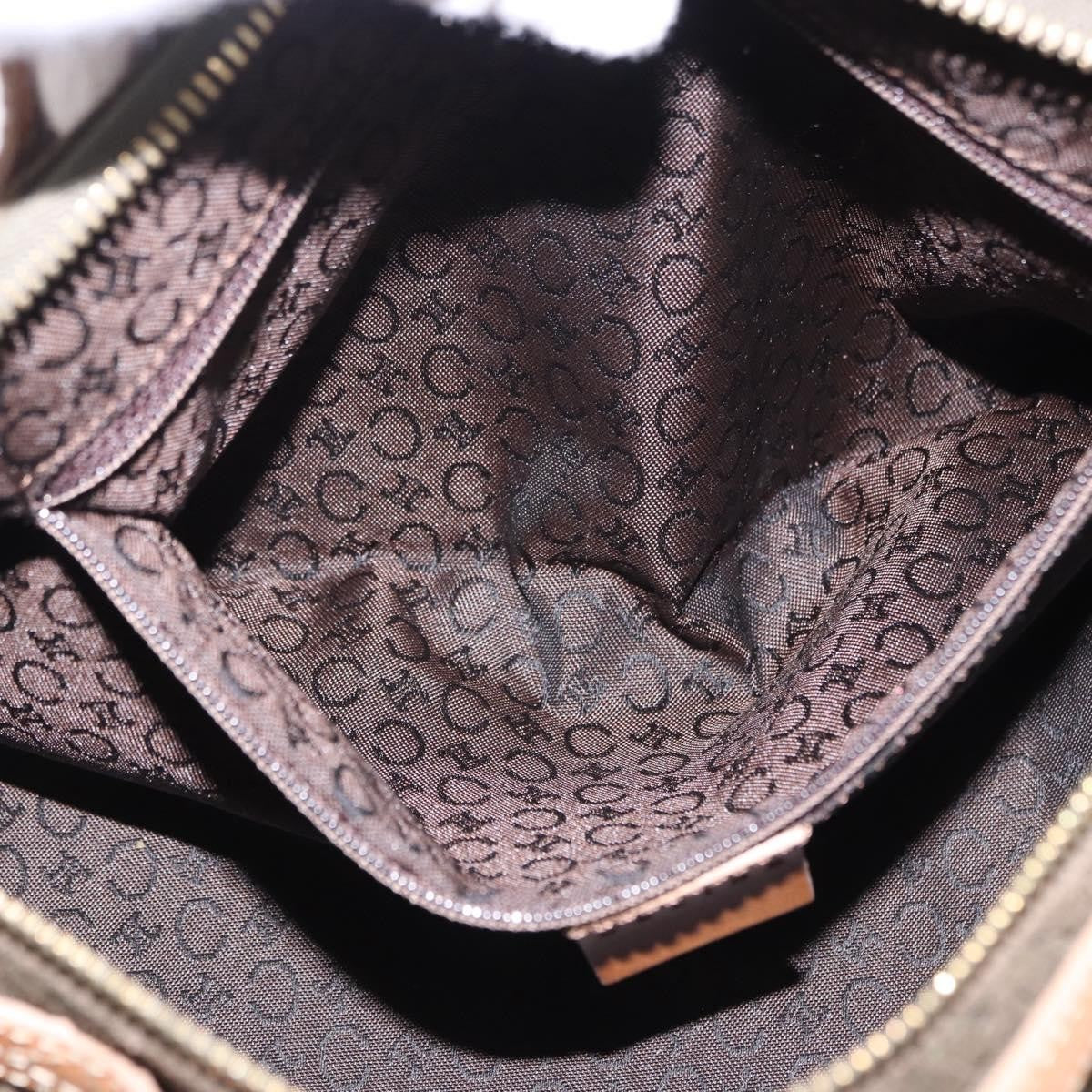 Celine C Macadam Suede And Leather Green Suede Handbag (Pre-Owned)