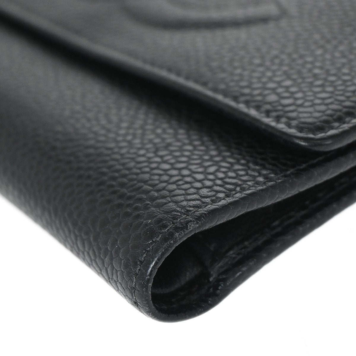 Chanel Timeless Cc French Caviar Black Calfskin Wallets Accessory (Pre-Owned)