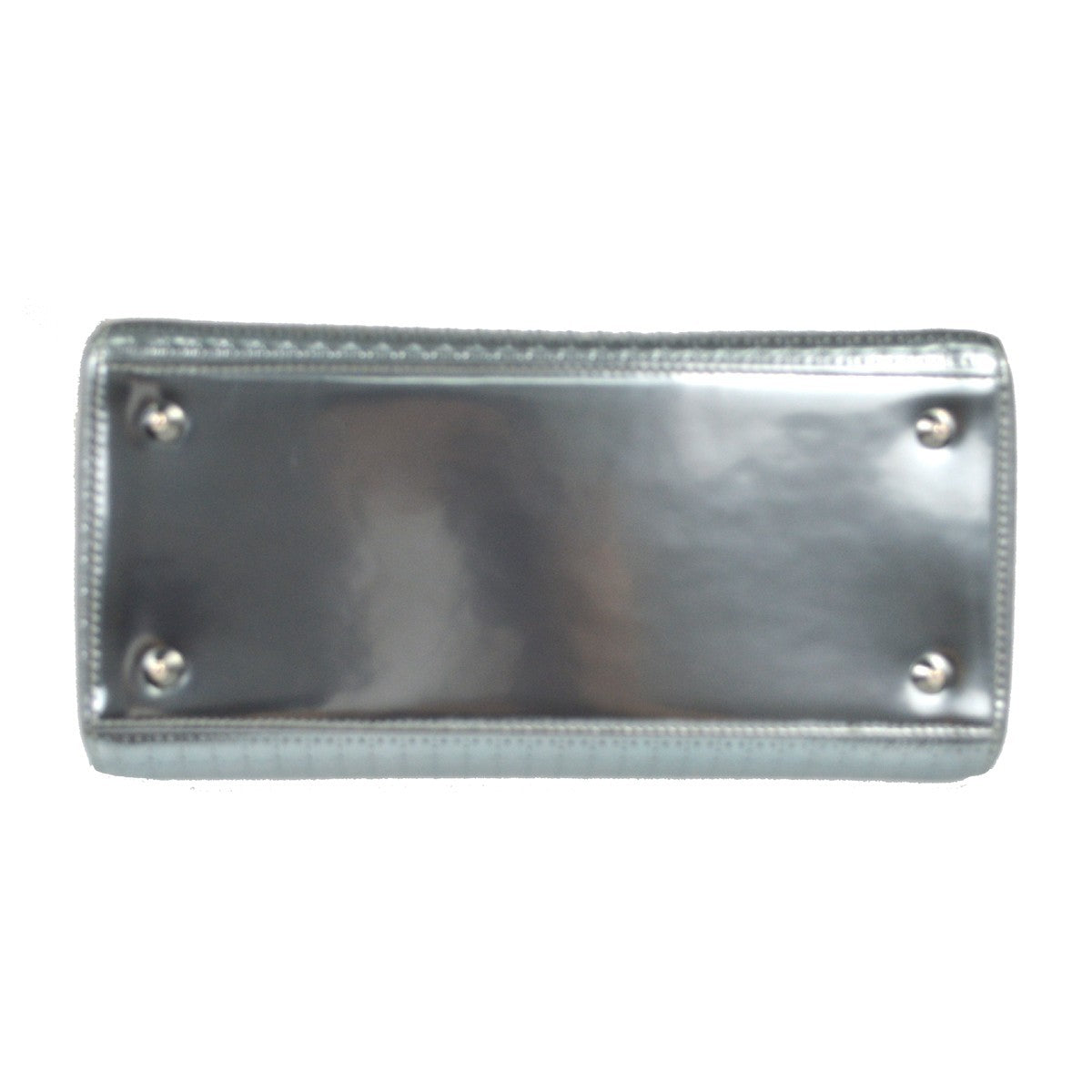 Christian Dior Lady Dior Micro Cannage Metallic Calfskin Metallic Leather Handbag (Pre-Owned)