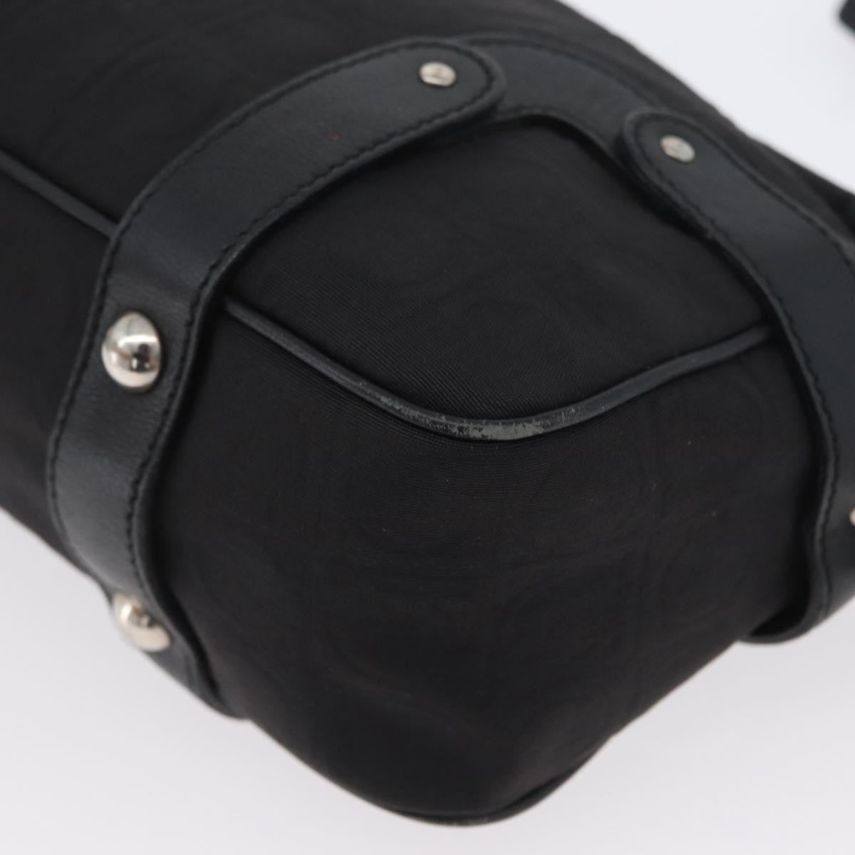 Salvatore Ferragamo Gancini Canvas Black Canvas Shoulder Bag Bag (Pre-Owned)