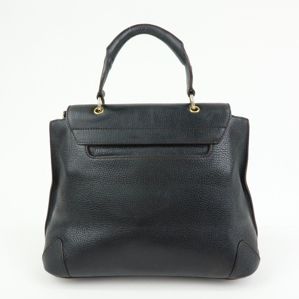 MCM Vintage Leather Black Leather Shoulder Bag Bag (Pre-Owned)