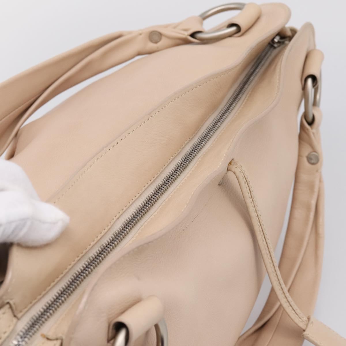 Celine Bittersweet Leather Beige Leather Handbag (Pre-Owned)