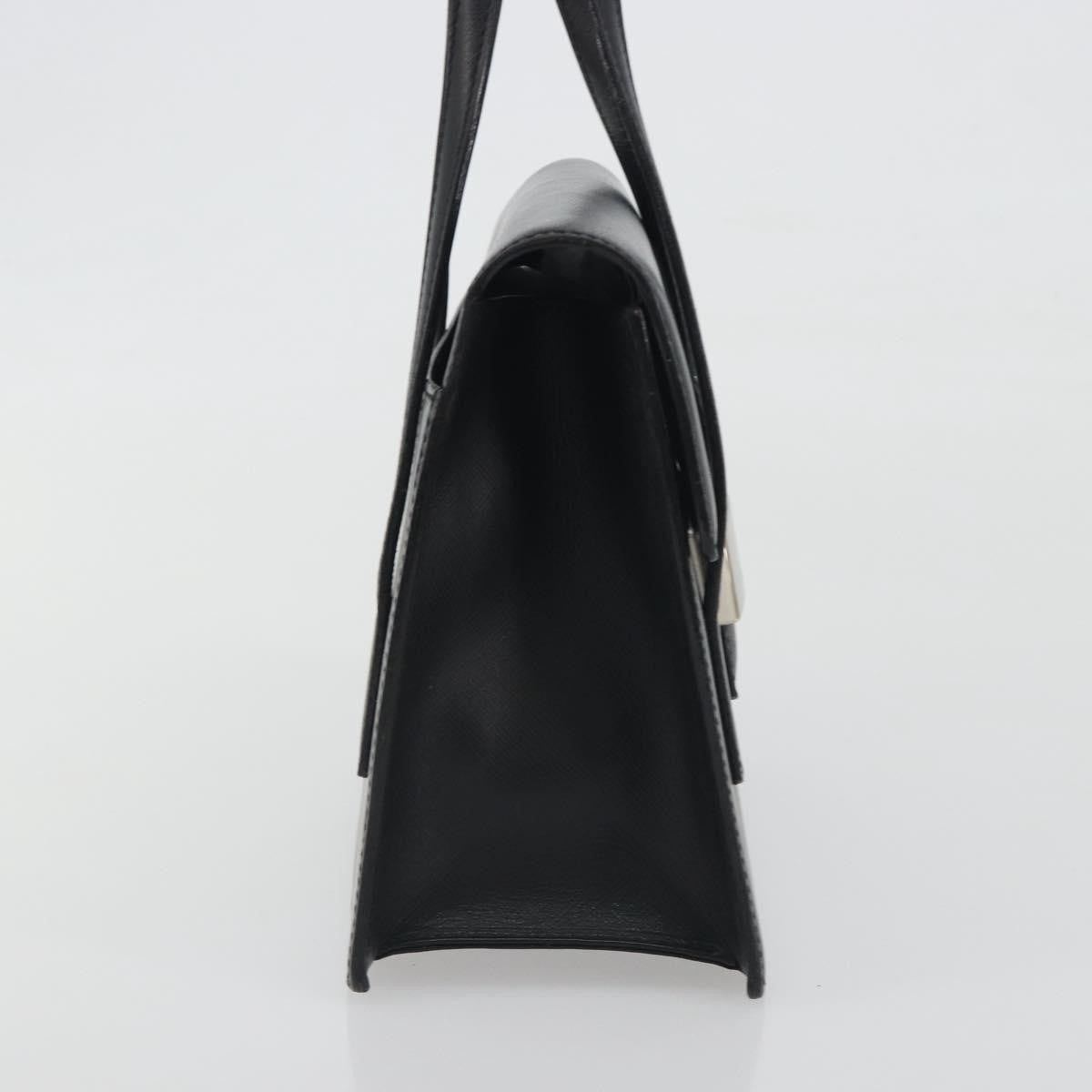 Burberry Vintage Leather Black Leather Handbag (Pre-Owned)