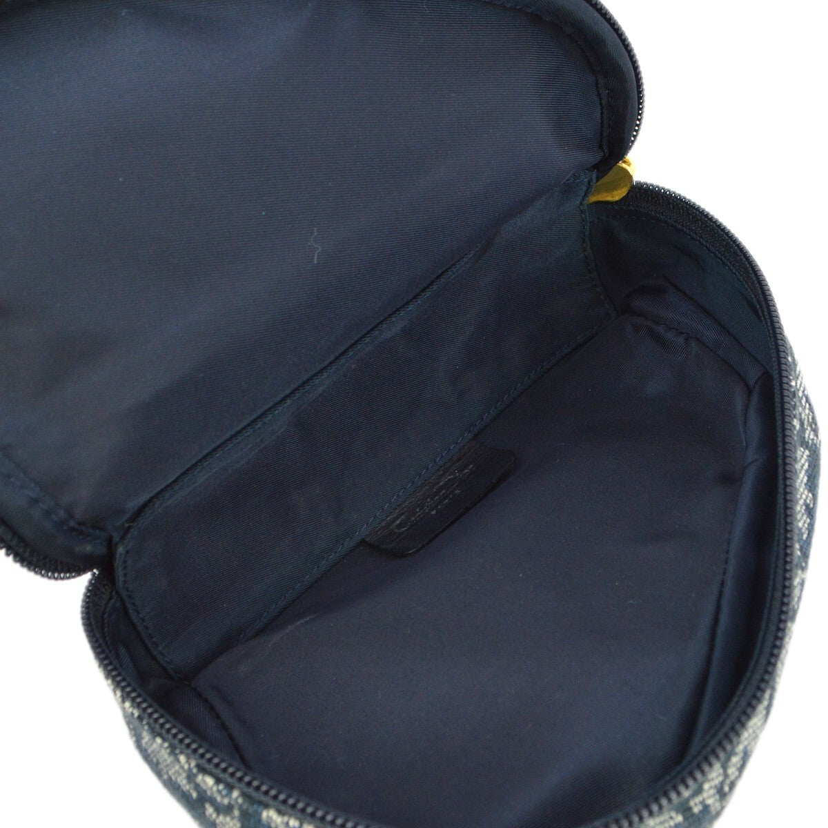 Christian Dior Saddle Zip Diorissimo Canvas Navy Canvas Clutche & Pouche Bag (Pre-Owned)