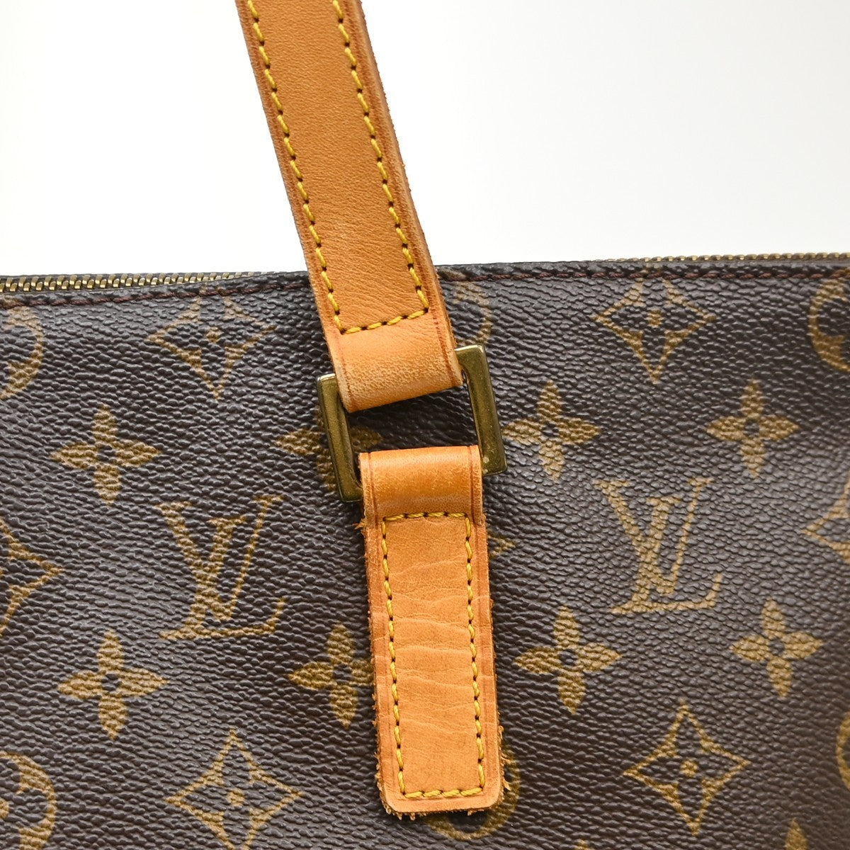 Louis Vuitton Cabas Mezzo Monogram Canvas Brown Canvas Tote Bag Bag (Pre-Owned)