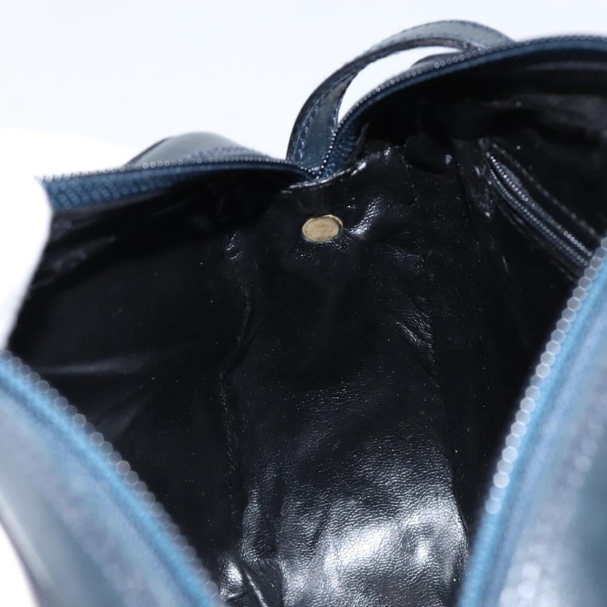Salvatore Ferragamo Vala Leather Navy Leather Shoulder Bag Bag (Pre-Owned)