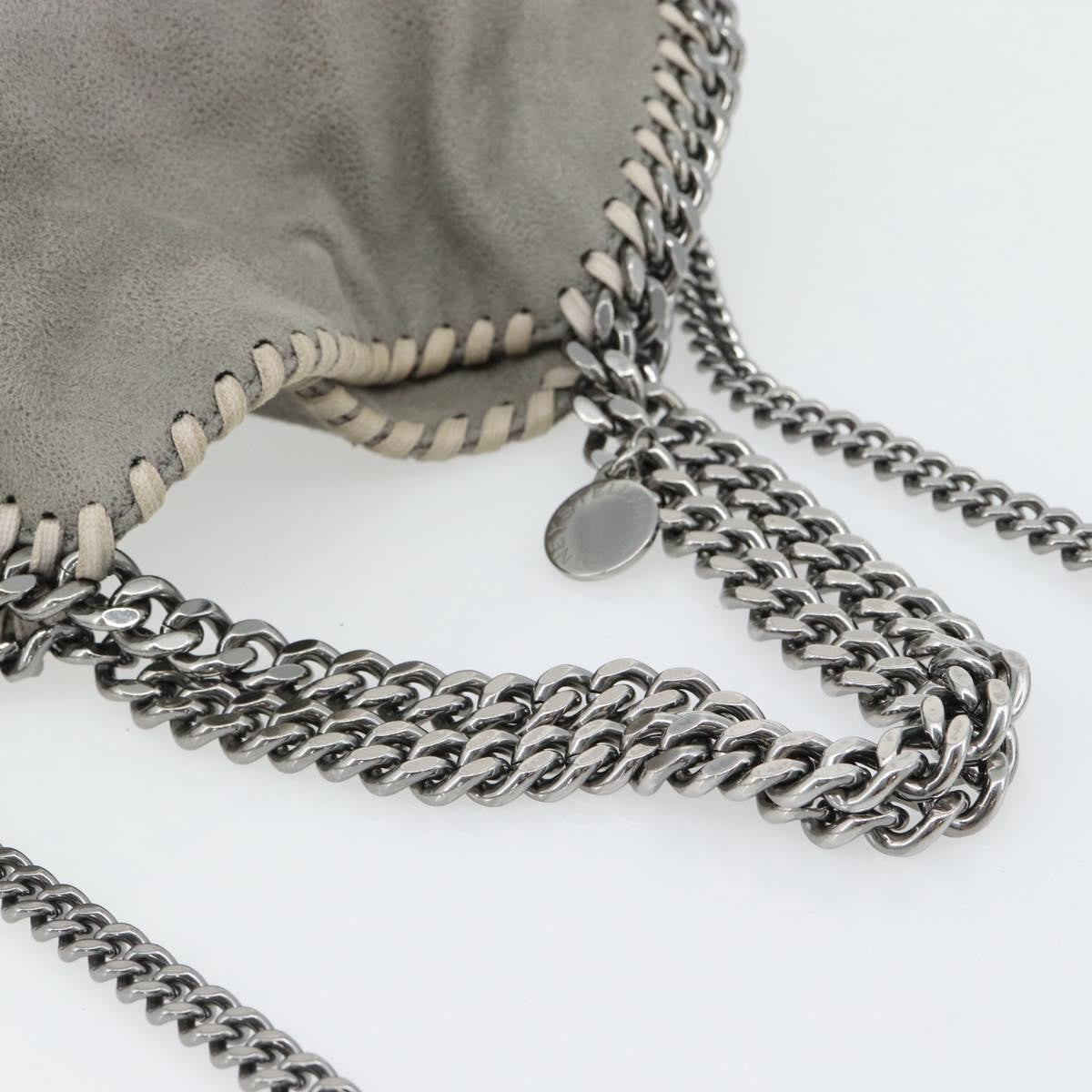 Stella Mccartney Falabella Fold Over Shaggy Deer Gray Polyester Shoulder Bag Bag (Pre-Owned)
