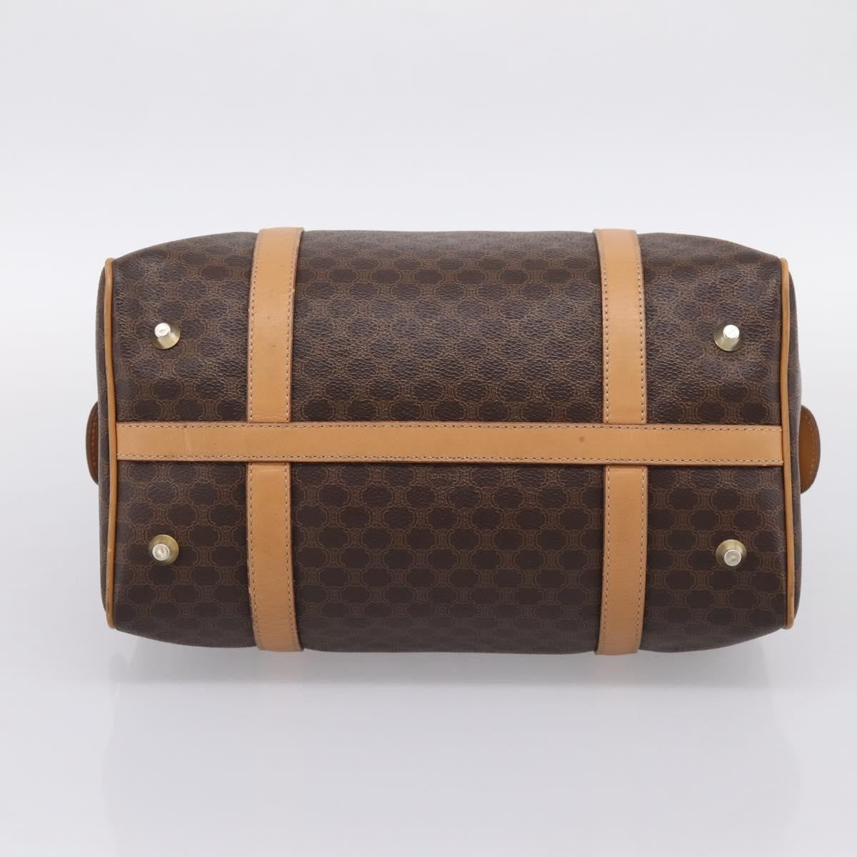 Celine Boston Macadam Canvas Brown Canvas Travel Bag Bag (Pre-Owned)