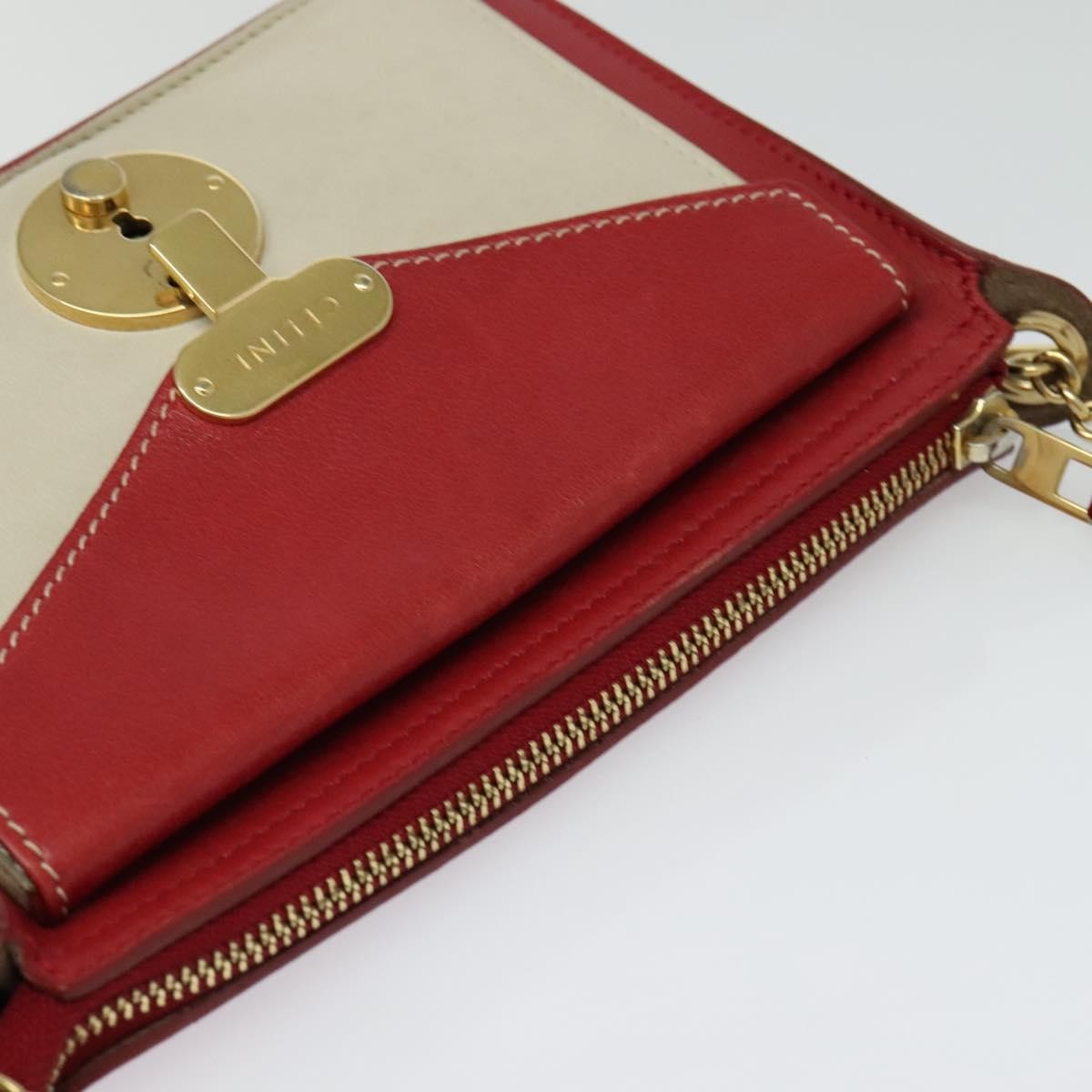 Celine Shoulder Leather Red Leather Shoulder Bag Bag (Pre-Owned)