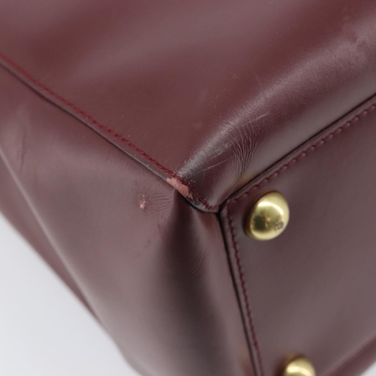 Cartier Must Line Leather Burgundy Leather Handbag (Pre-Owned)