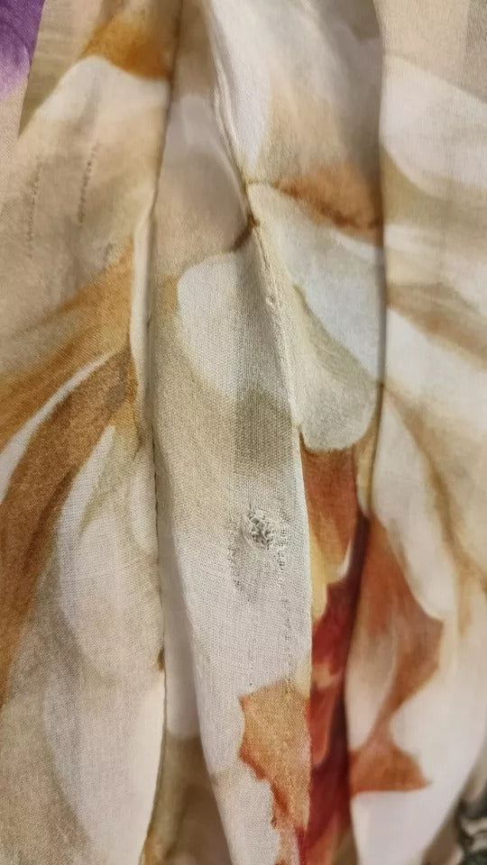 Dolce & Gabbana Beige Floral Sleeveless A-line Mini Women's Dress (Pre-Owned)