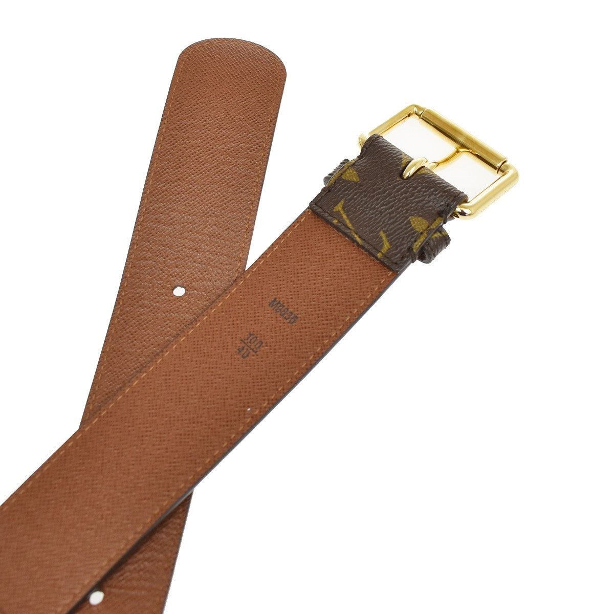 Louis Vuitton Ceinture Belt Monogram Canvas Brown Canvas Belts Accessory (Pre-Owned)