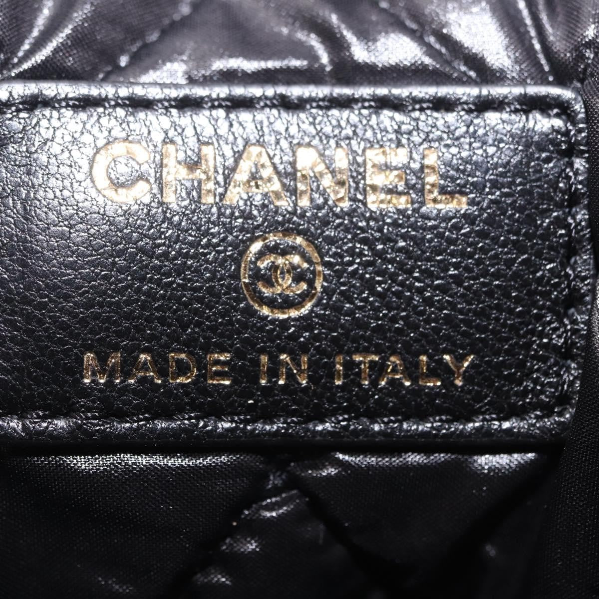 Chanel Bicolor Boy O Case Clutch Lambskin Black Leather Clutche & Pouche Bag (Pre-Owned)