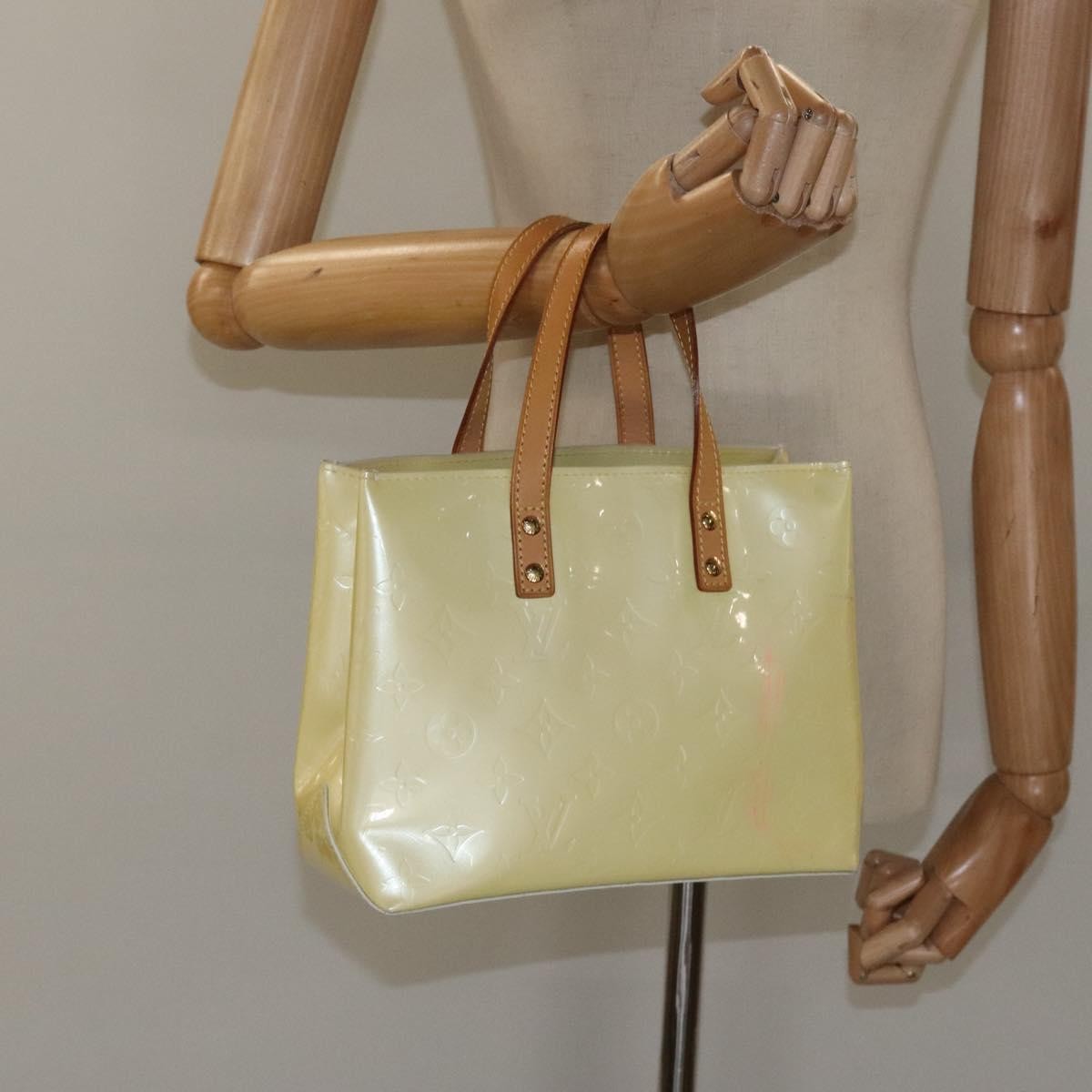 Louis Vuitton Reade Monogram Vernis Beige Patent_Leather Handbag (Pre-Owned)