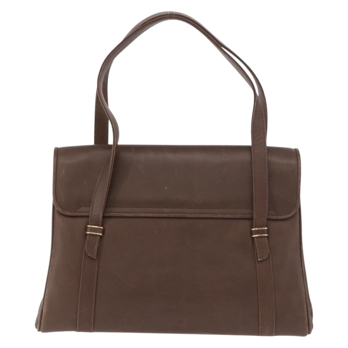 Gucci Vintage Leather Brown Leather Tote Bag Bag (Pre-Owned)