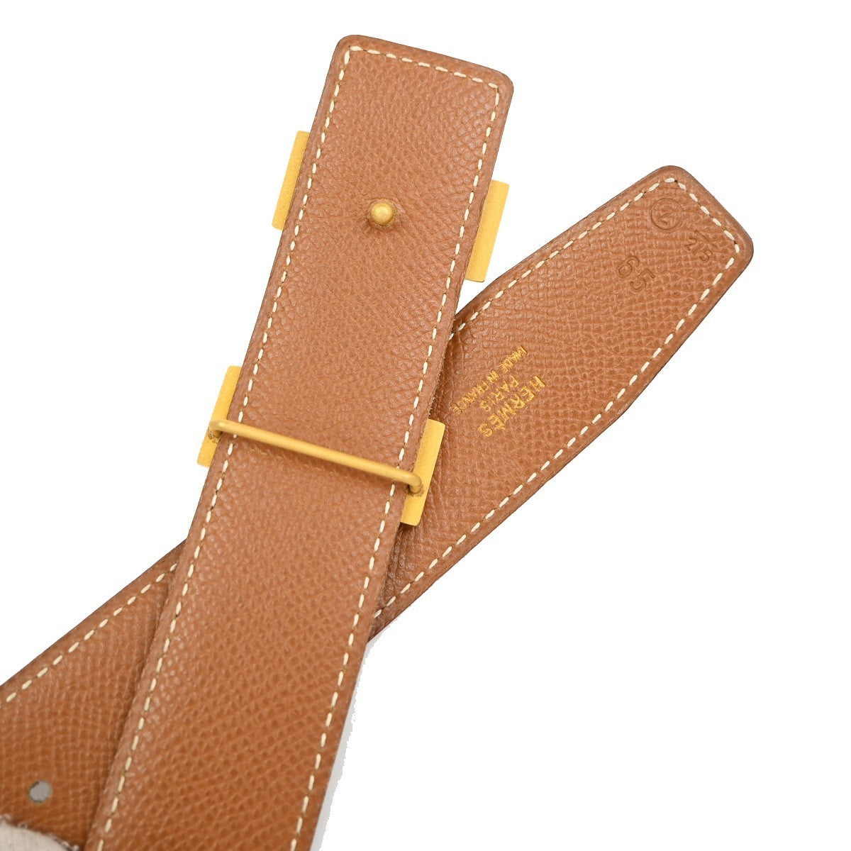 Hermes Constance Reversible Belt Leather Black Leather Belts Accessory (Pre-Owned)
