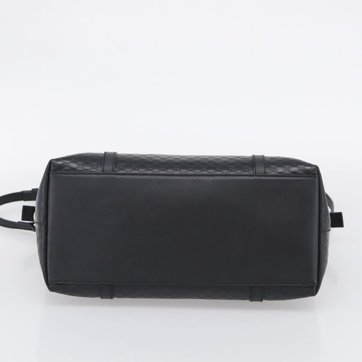 Gucci Guccissima Gg Leather Black Leather Handbag (Pre-Owned)