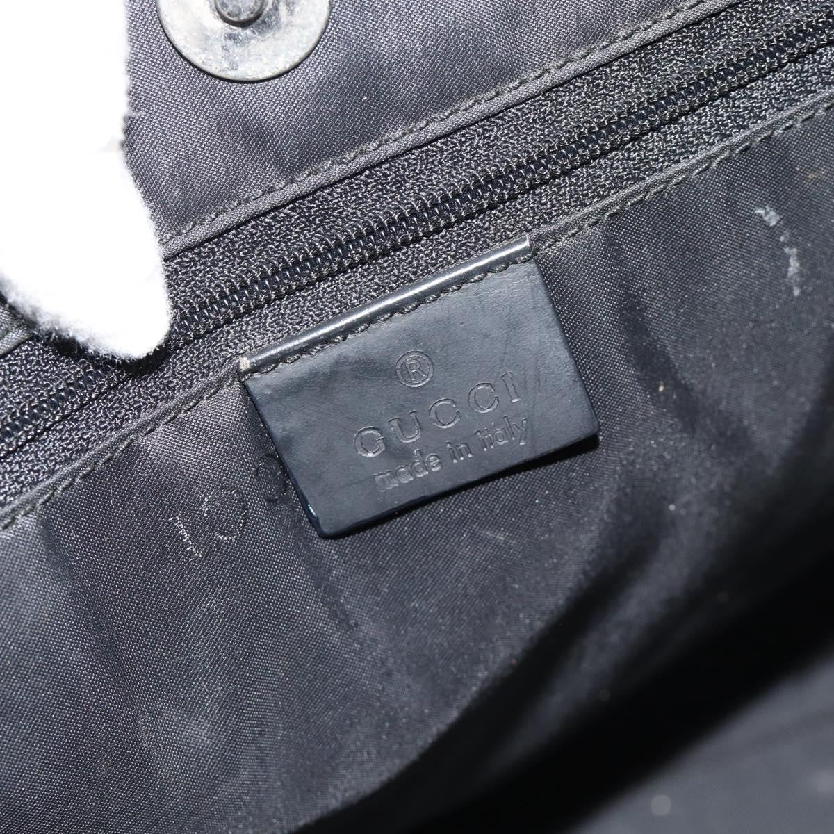 Gucci Shoulder Leather Black Leather Shoulder Bag Bag (Pre-Owned)