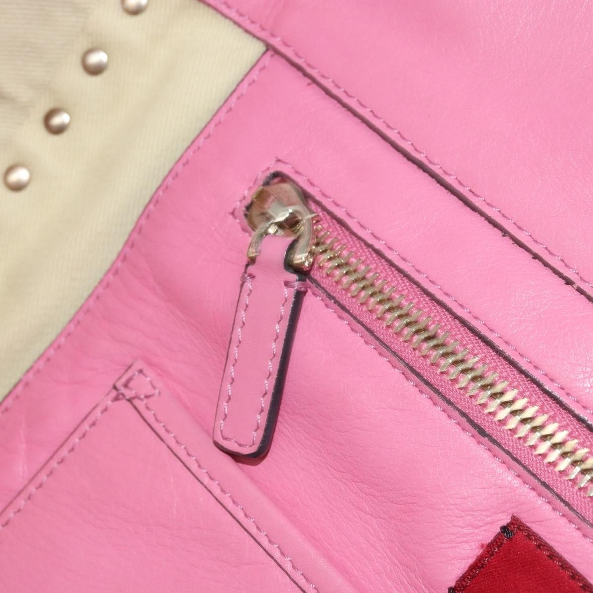 Valentino Garavani Rockstud Tote Soft Leather Pink Leather Tote Bag Bag (Pre-Owned)