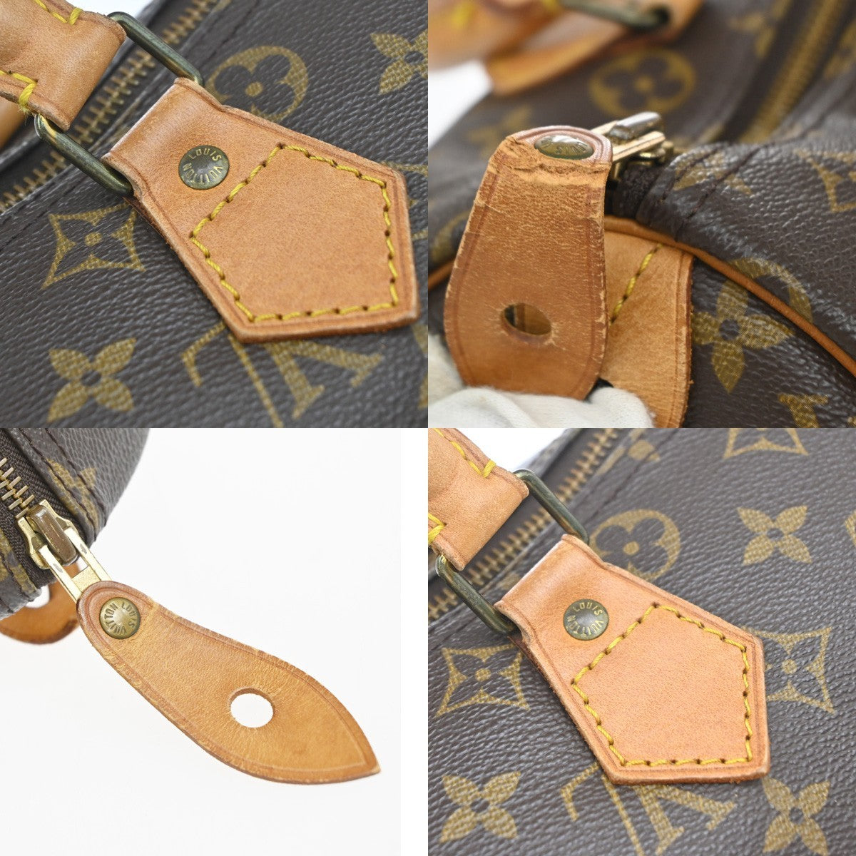 Louis Vuitton Speedy Monogram Canvas Brown Leather Handbag (Pre-Owned)
