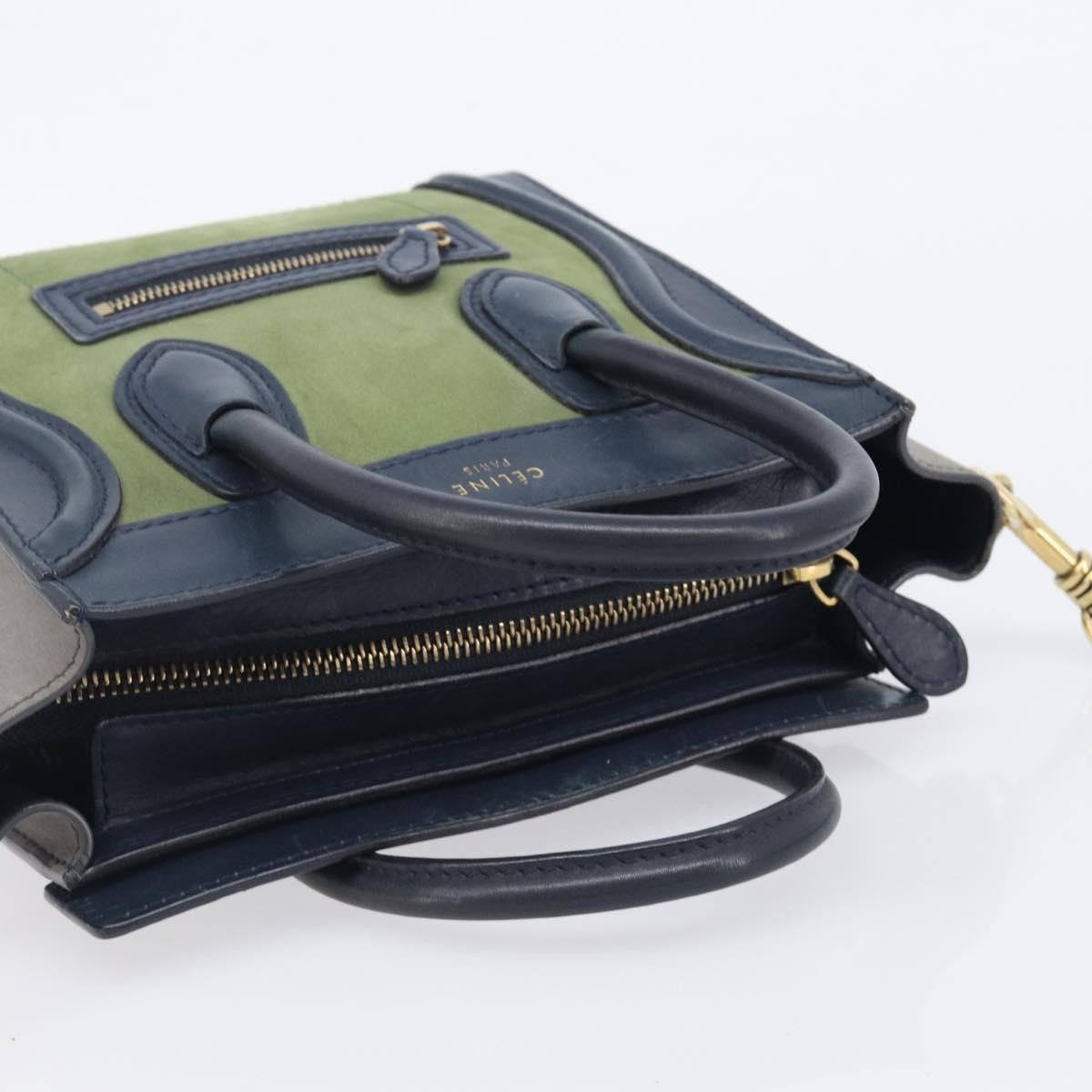 Celine Luggage Smooth Leather Navy Leather Handbag (Pre-Owned)