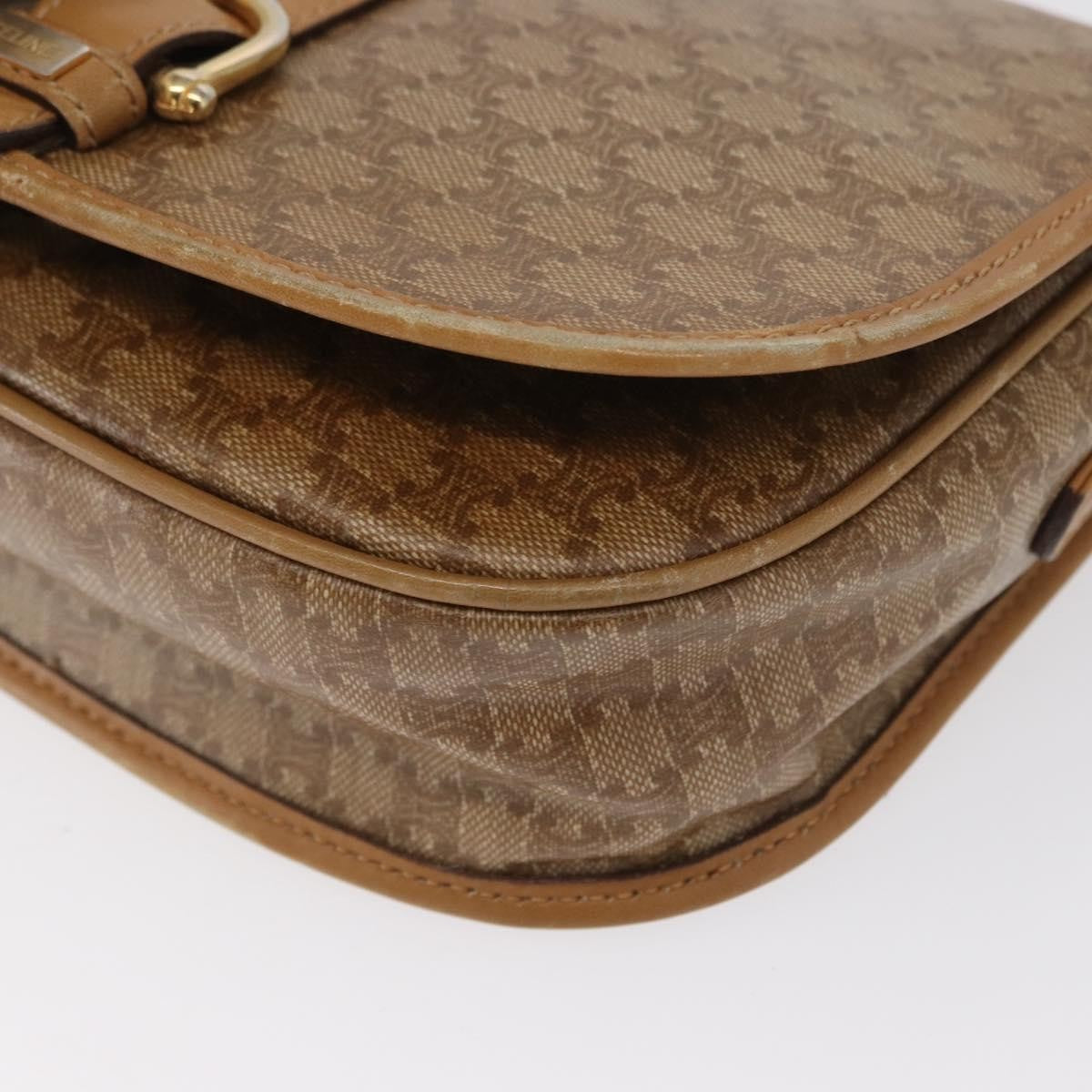 Celine Vintage Macadam Canvas Beige Canvas Shoulder Bag Bag (Pre-Owned)
