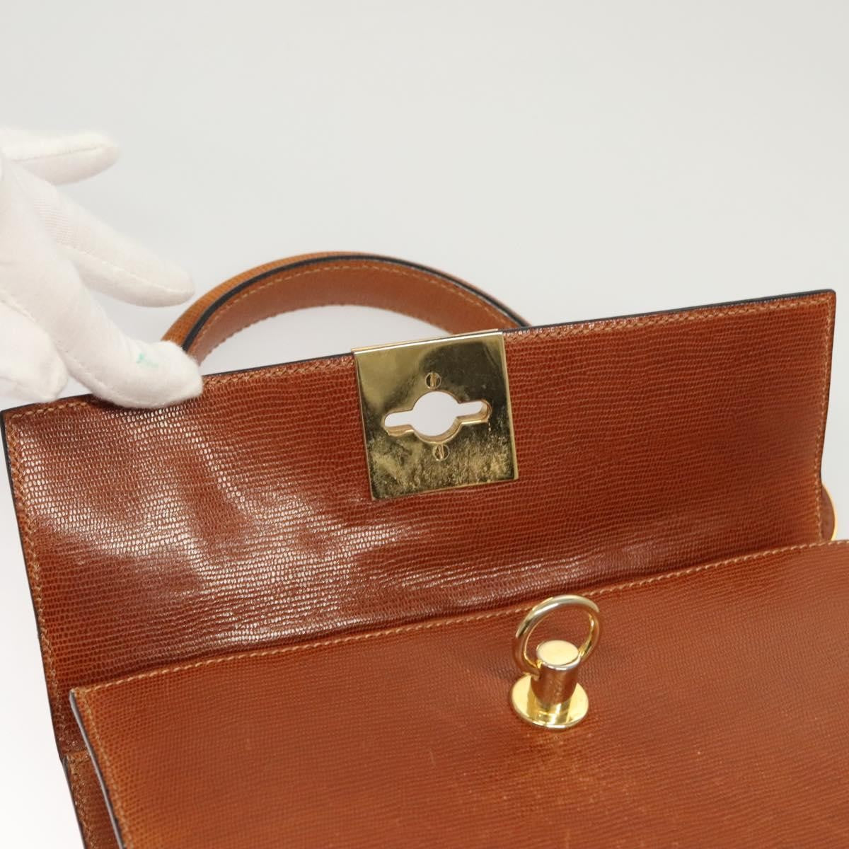 Celine Vintage Leather Brown Leather Handbag (Pre-Owned)
