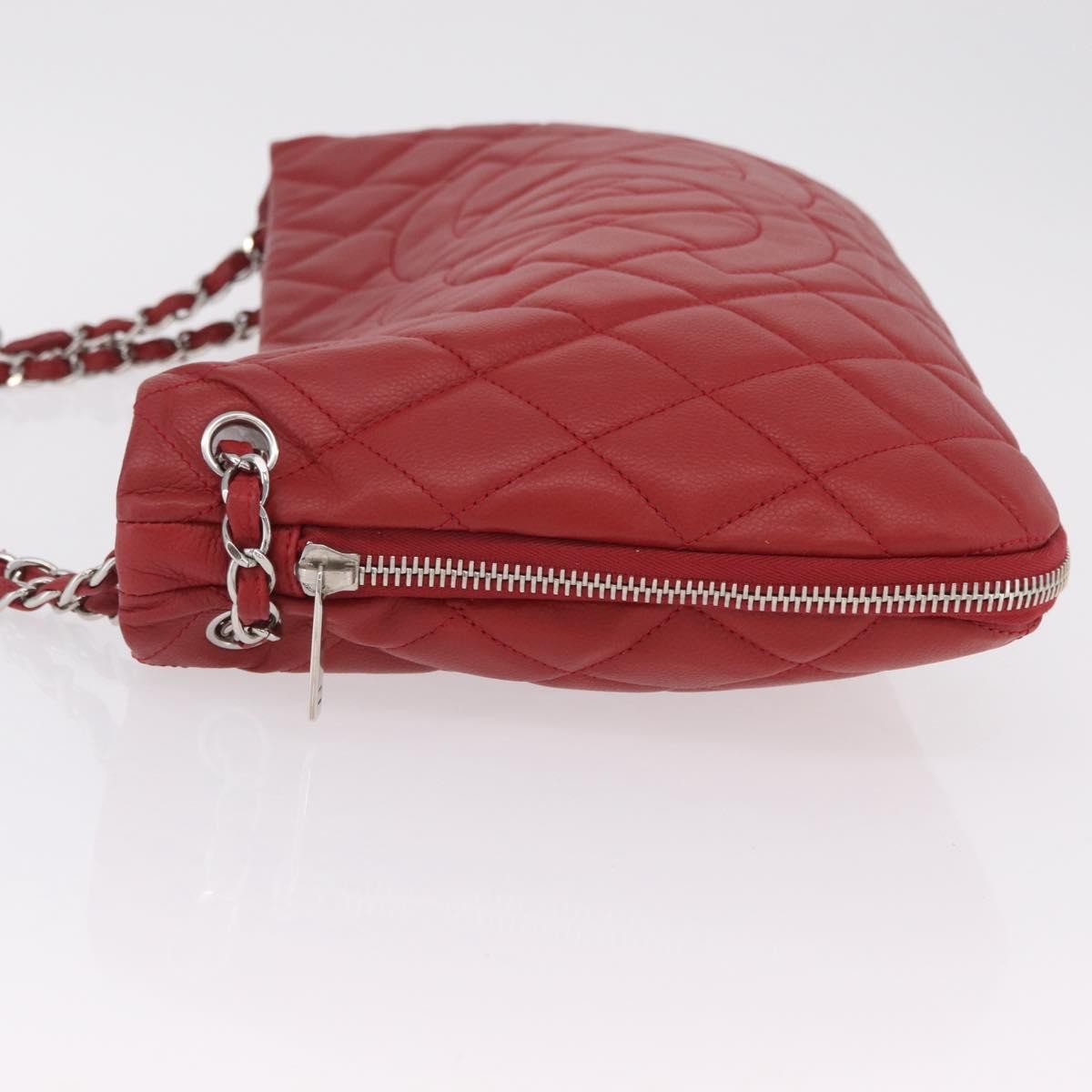Chanel Timeless Cc Expandable Quilted Caviar Red Leather Tote Bag Bag (Pre-Owned)