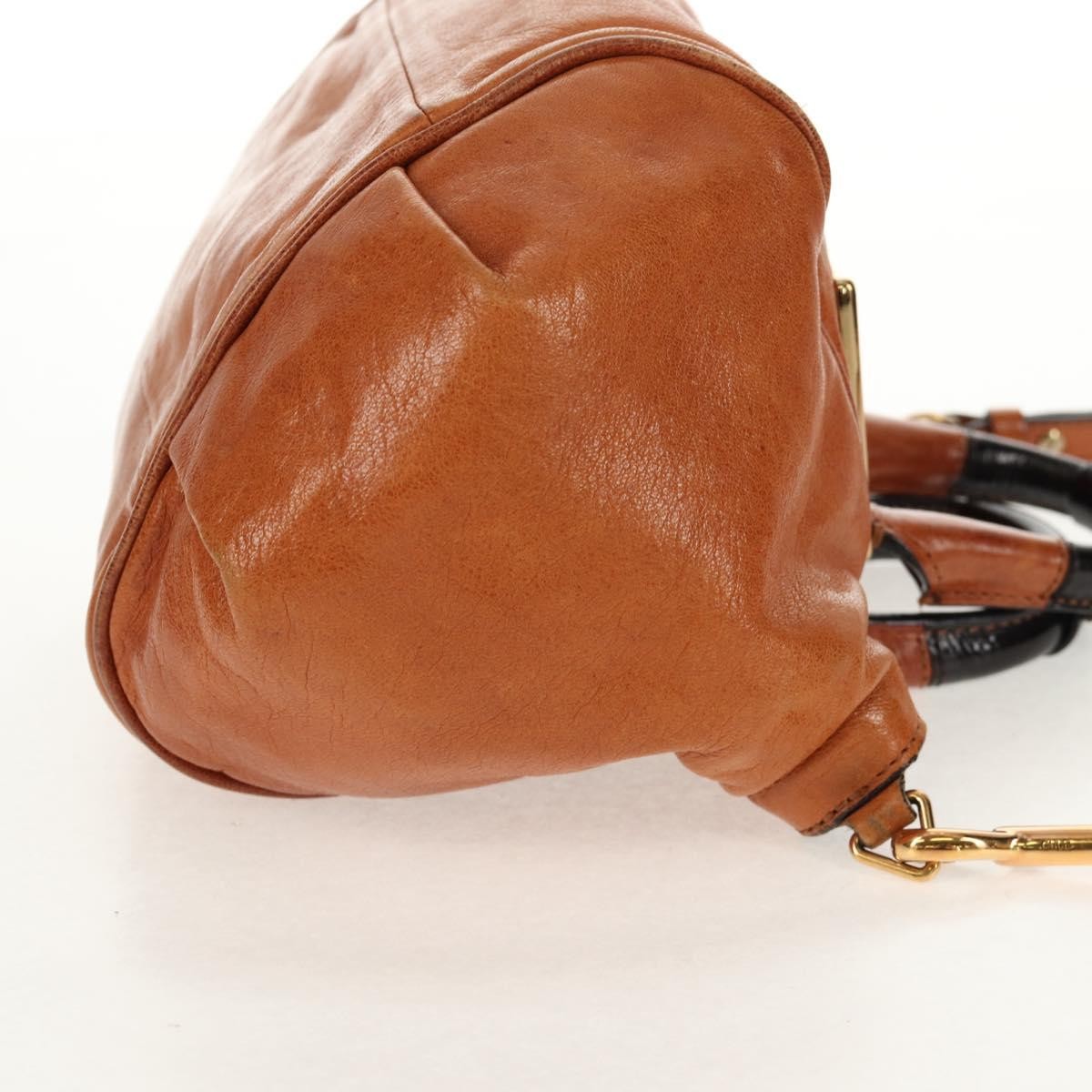 Chloe Ethel Top Handle Leather Brown Leather Handbag (Pre-Owned)